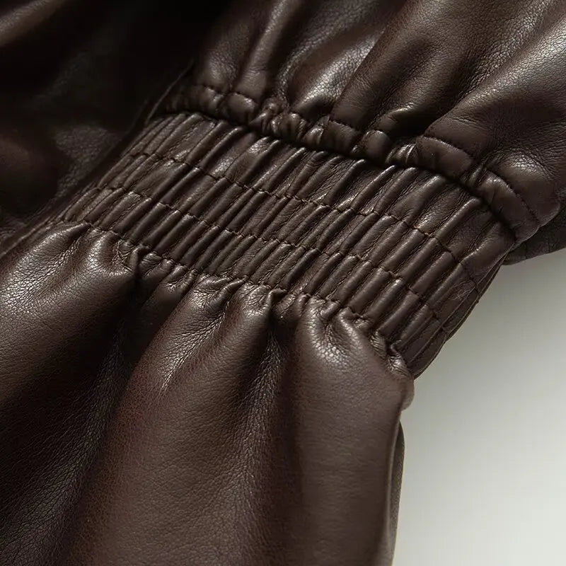 Siena Brown PU Leather Jacket