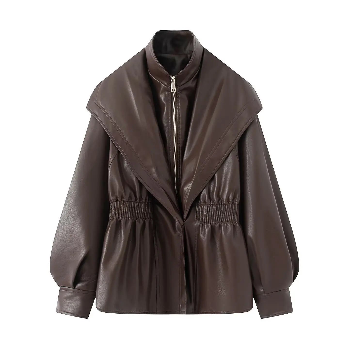 Siena Brown PU Leather Jacket