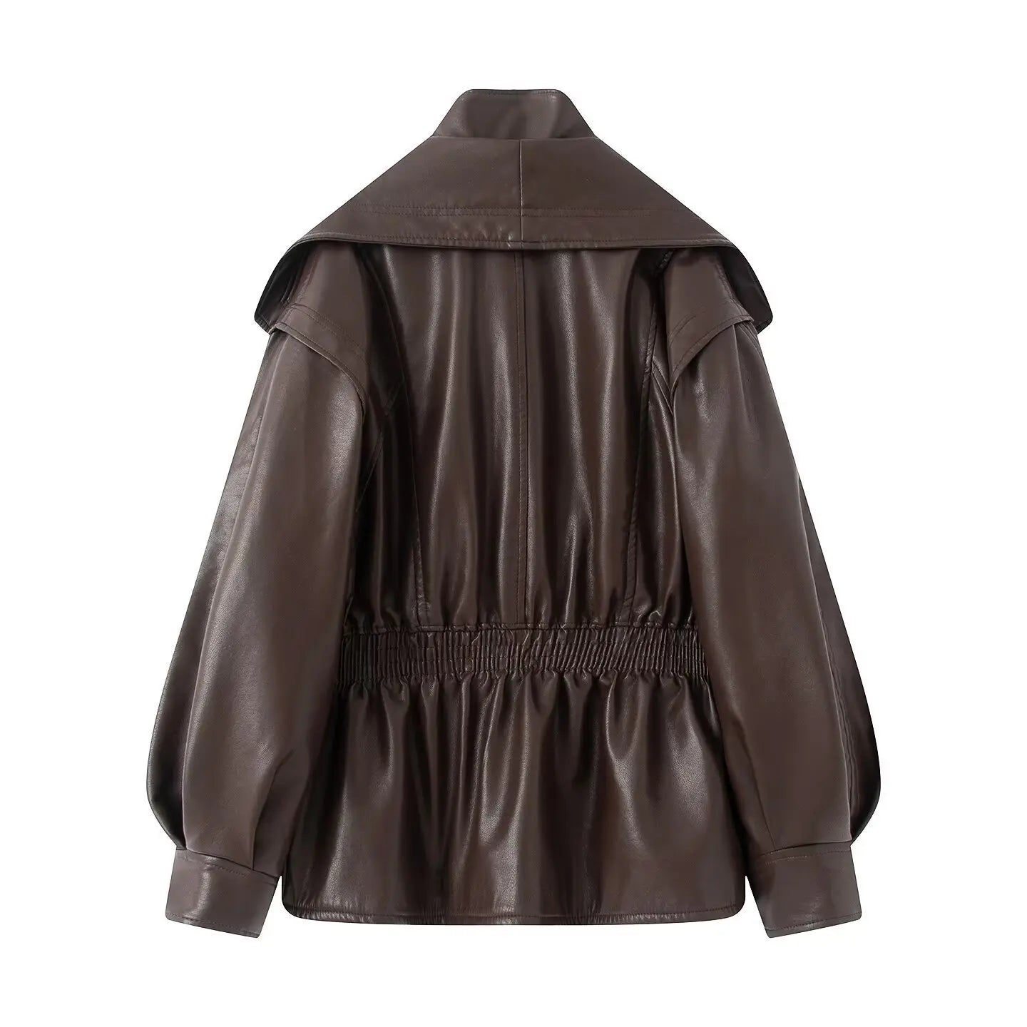 Siena Brown PU Leather Jacket