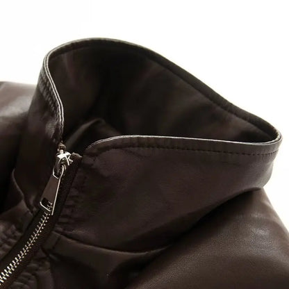 Siena Brown PU Leather Jacket