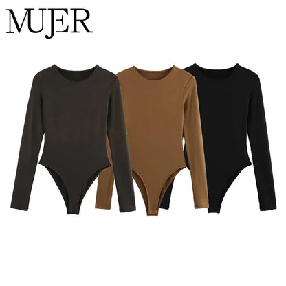 MUJER Black Bustier Bodys for Women Sexy Extreme Bodysuit Women Long Sleeve Bodysuits Woman One Pieces Summer Tops Woman 2025