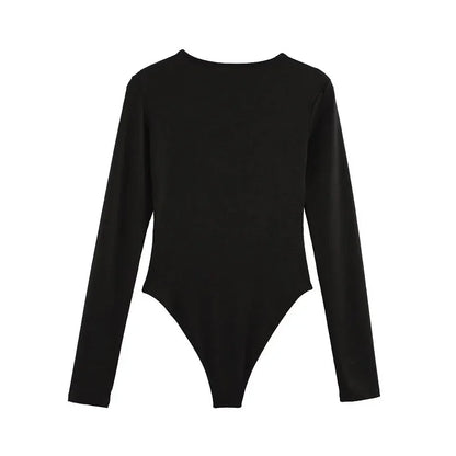 MUJER Black Bustier Bodys for Women Sexy Extreme Bodysuit Women Long Sleeve Bodysuits Woman One Pieces Summer Tops Woman 2025