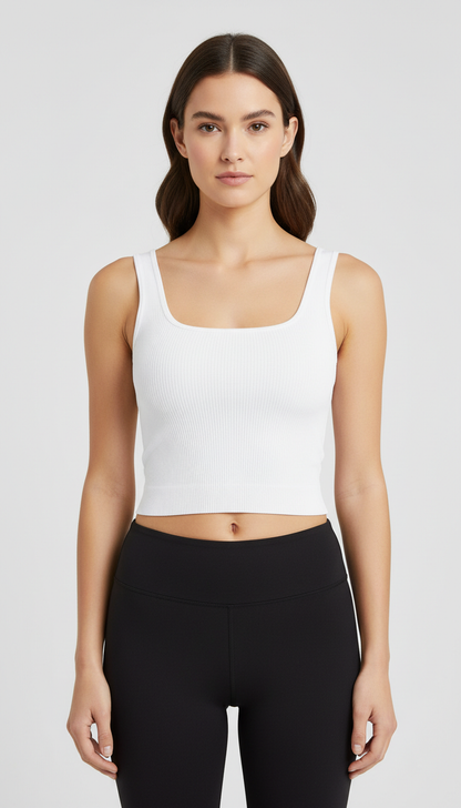 MINIMAL SQUARE NECK TANK