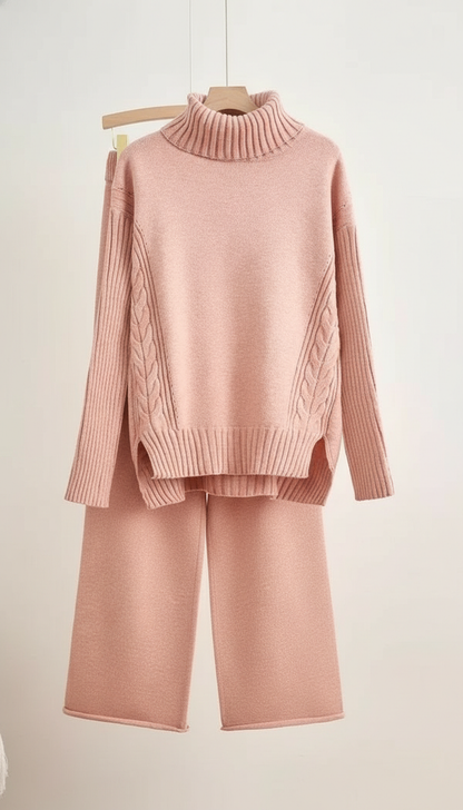 Turtleneck Knit Lounge Set