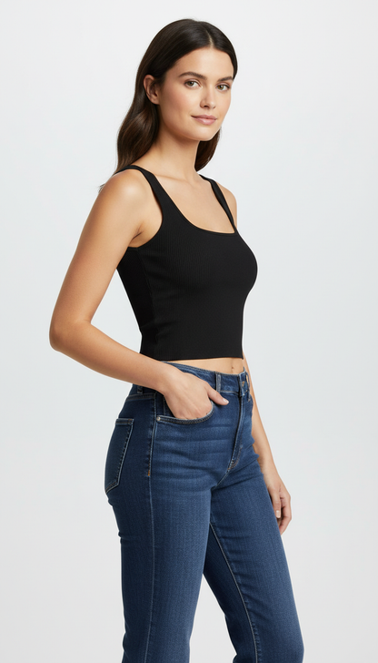 MINIMAL SQUARE NECK TANK
