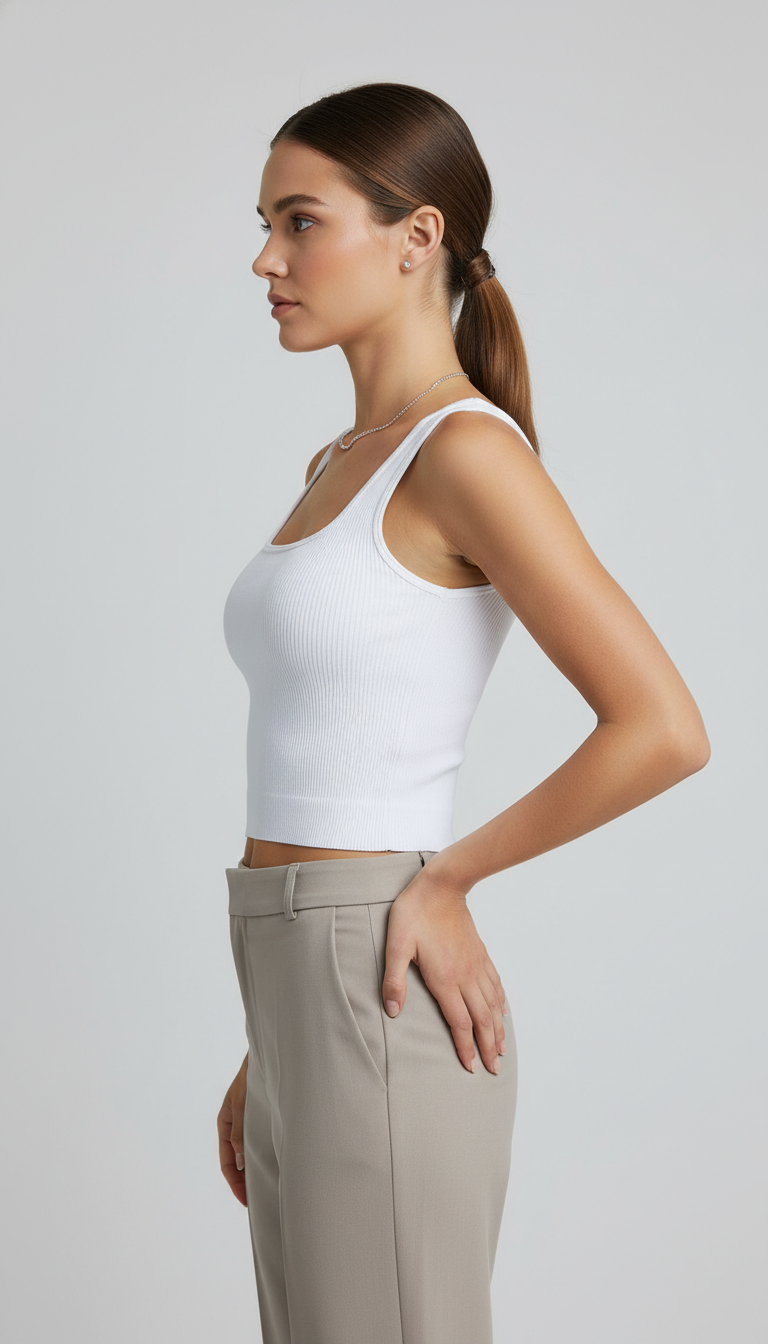 MINIMAL SQUARE NECK TANK