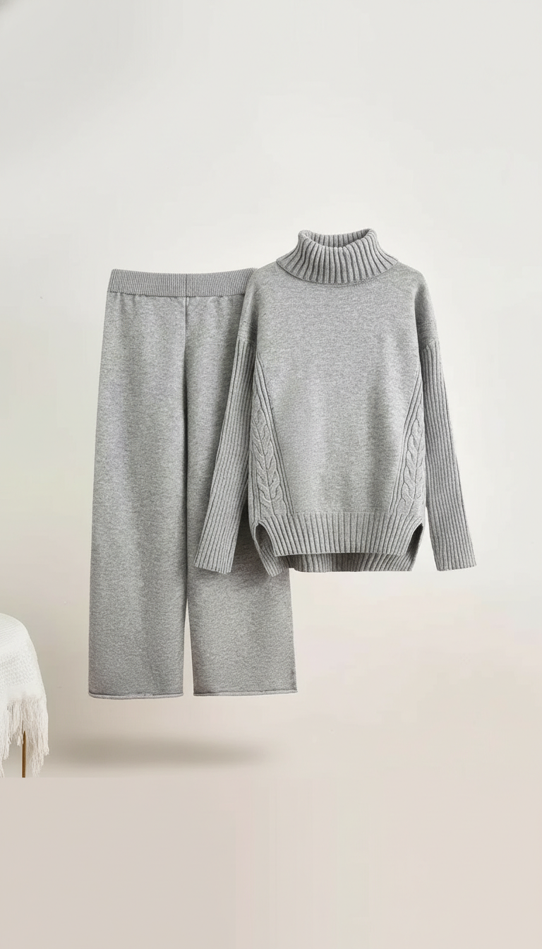 Turtleneck Knit Lounge Set