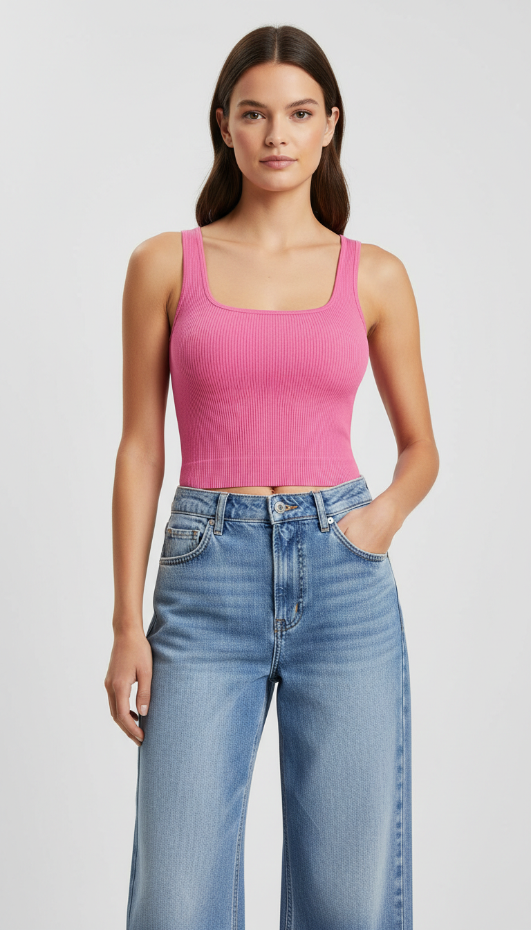 MINIMAL SQUARE NECK TANK