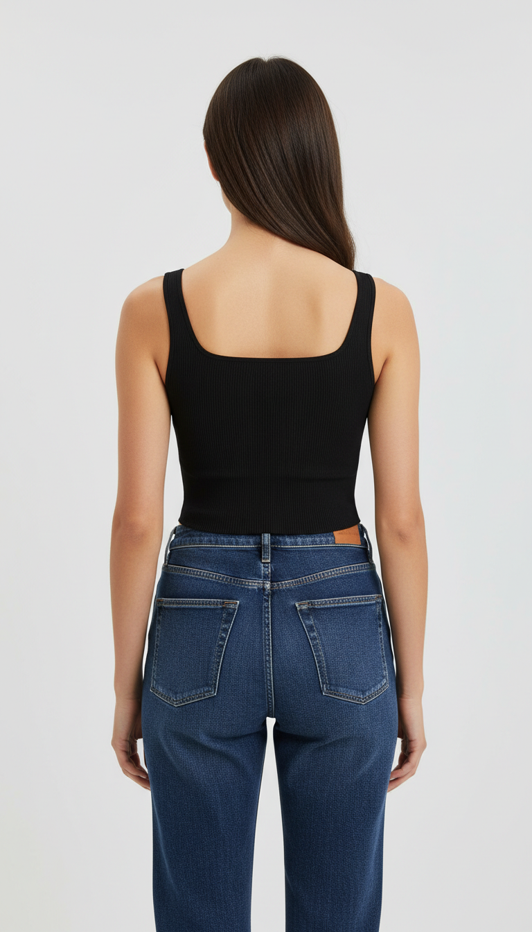 MINIMAL SQUARE NECK TANK